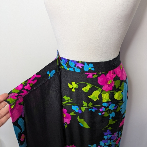 Leslie Fay Vibrant Maxi Wrap A-Line Skirt Size XXS/XS* - Picture 9 of 10